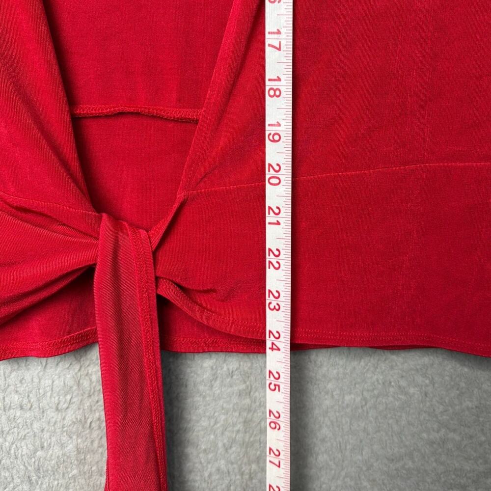 Chico's Travelers Liquid Knit Jacket Red SZ XL Red Wrinkle Free Travel Resort - Picture 4 of 8